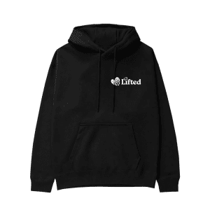 The “Lifted Flow” Embroidered Hoodie - Black