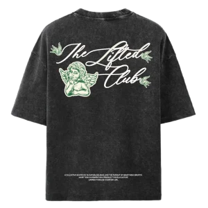 The "Lifted Club" Cursive T Black