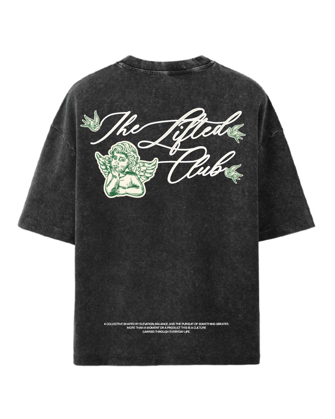 The "Lifted Club" Cursive T Black