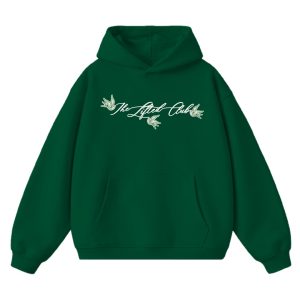 The "Lifted Club" Cursive Hoodie Green