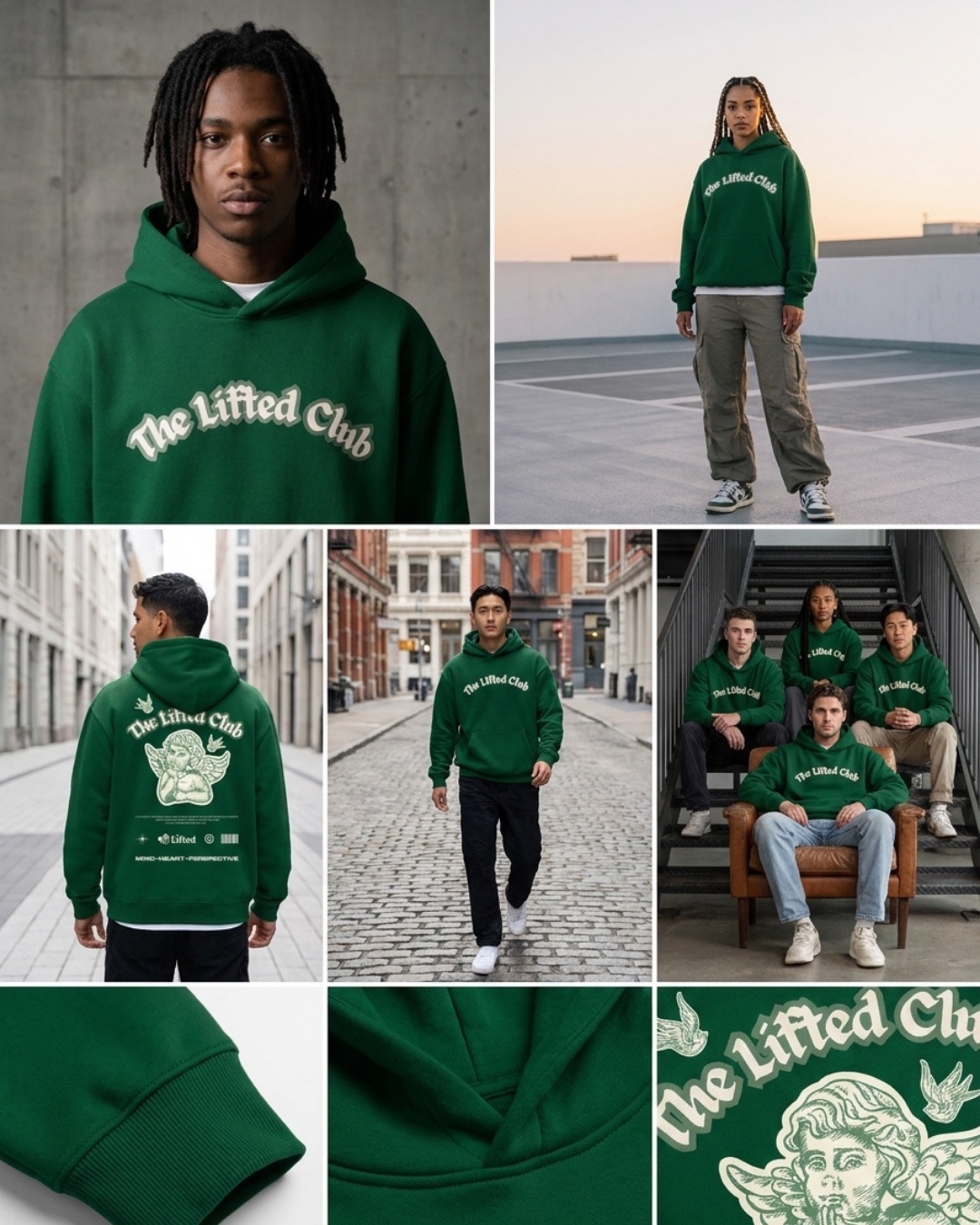 The Lifted "Angelic" Hoodie — Forest Green - Image 11