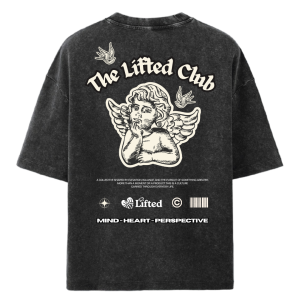 The "Lifted Club" Angelic T Black Faded