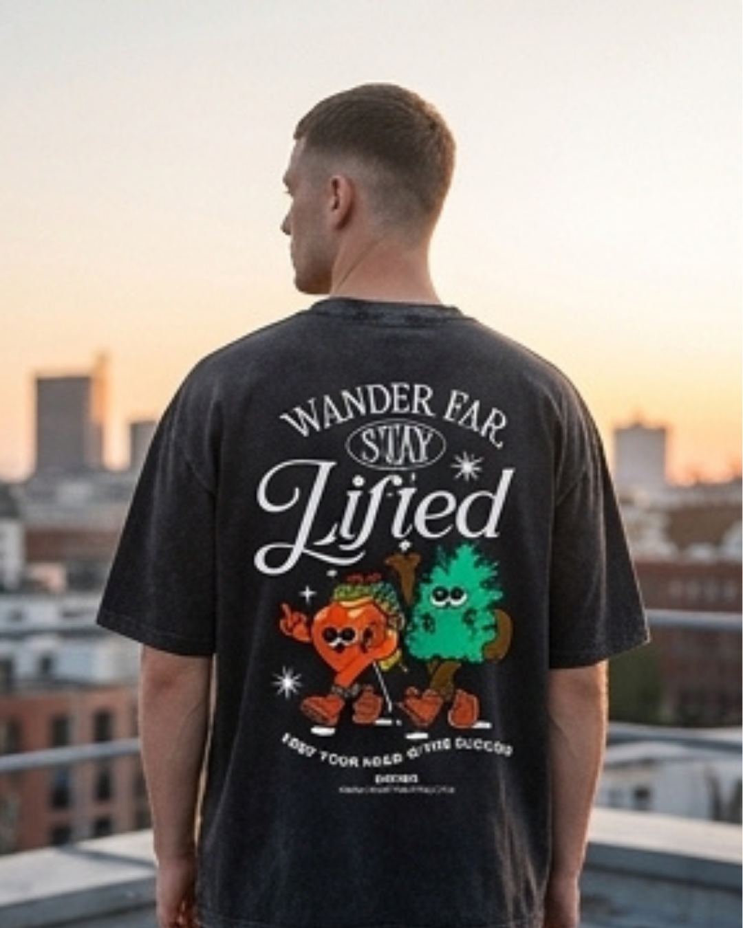 The "Stay Lifted" T on Black - Image 4