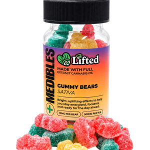 Sugar Coated Gummy Bears – Sativa FECO 300mg