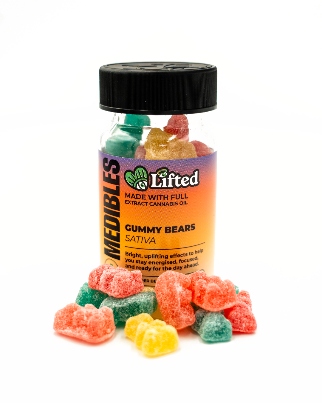 Sugar Coated Gummy Bears Sativa FECO 300mg product image